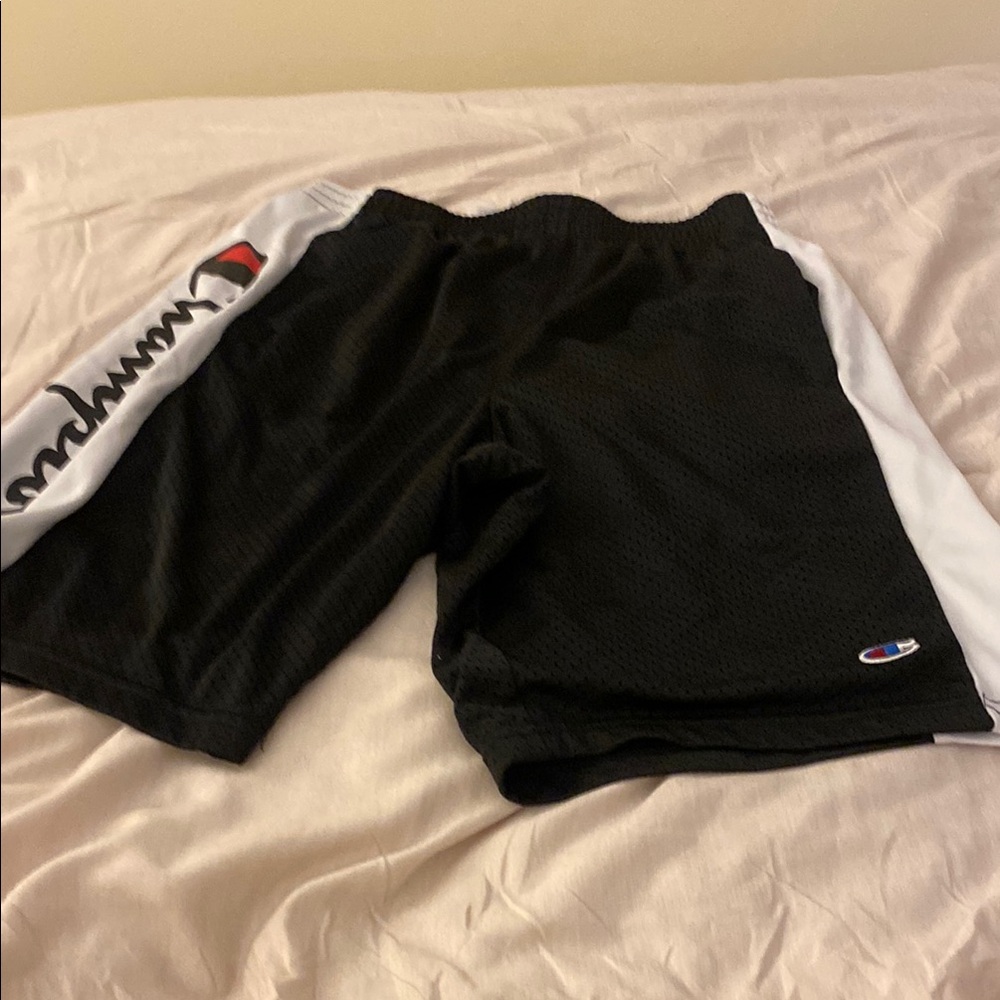 Champion Men's Black and White Athletic Shorts